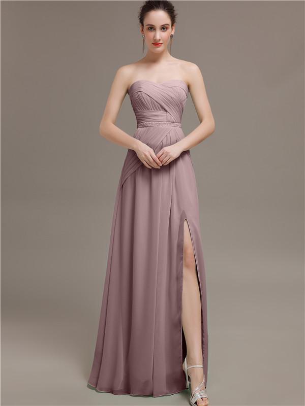 Sweetheart Split Side Bridesmaid Dresses