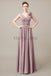 V-Neck Long Chiffon Bridesmaid Dresses