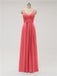 Spaghetti Strap Chiffon Floor Length Bridesmaid Dresses