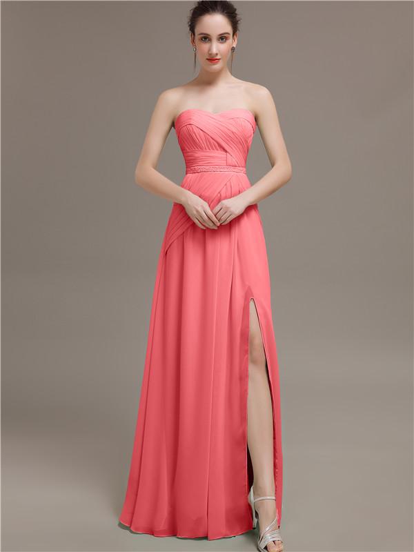 Sweetheart Split Side Bridesmaid Dresses