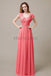 Floor Length Chiffon Bridesmaid Dresses with Pleated