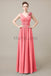V-Neck Long Chiffon Bridesmaid Dresses