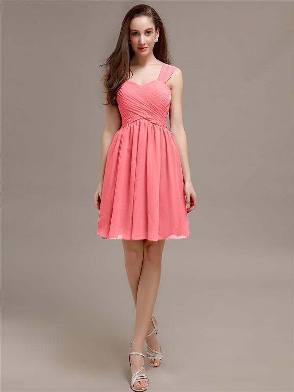 Sweetheart One-strap Chiffon Bridesmaid Dresses