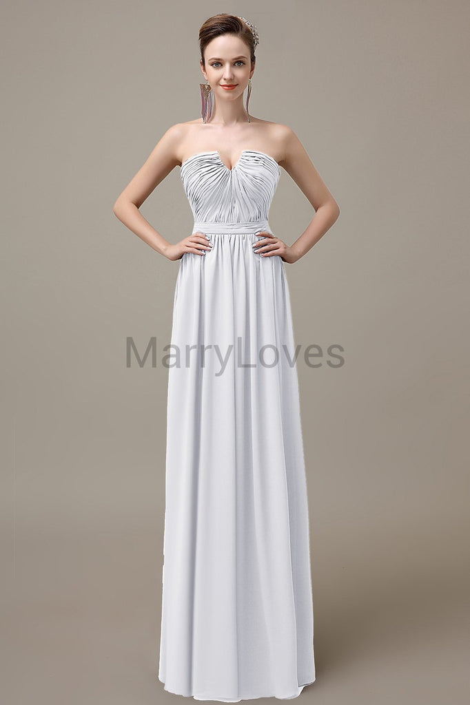 Sweetheart Chiffon Floor Length Bridesmaid Dresses