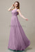 One Shoulder Beading Long Bridesmaid Dress