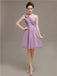 One Shoulder Pleats Bridesmaid Dresses