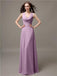 A-line Jewel Neck Floor-length Bridesmaid Dresses