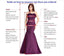 A-line Blue Tulle Beaded Long Evening Prom Dresses, Cheap Custom Prom dresses, MR7423