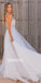 Pretty Flower Spaghetti Strap Applique Tulle Long Wedding Dresses, BGH033