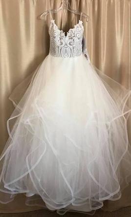 Popular Spaghetti Strap Lace Inexpensive Bridal Long Wedding Dresses, BGP262