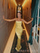 Formal Gold Satin Mermaid Long Strapless Evening Prom Dresses Mermaid, MR0005