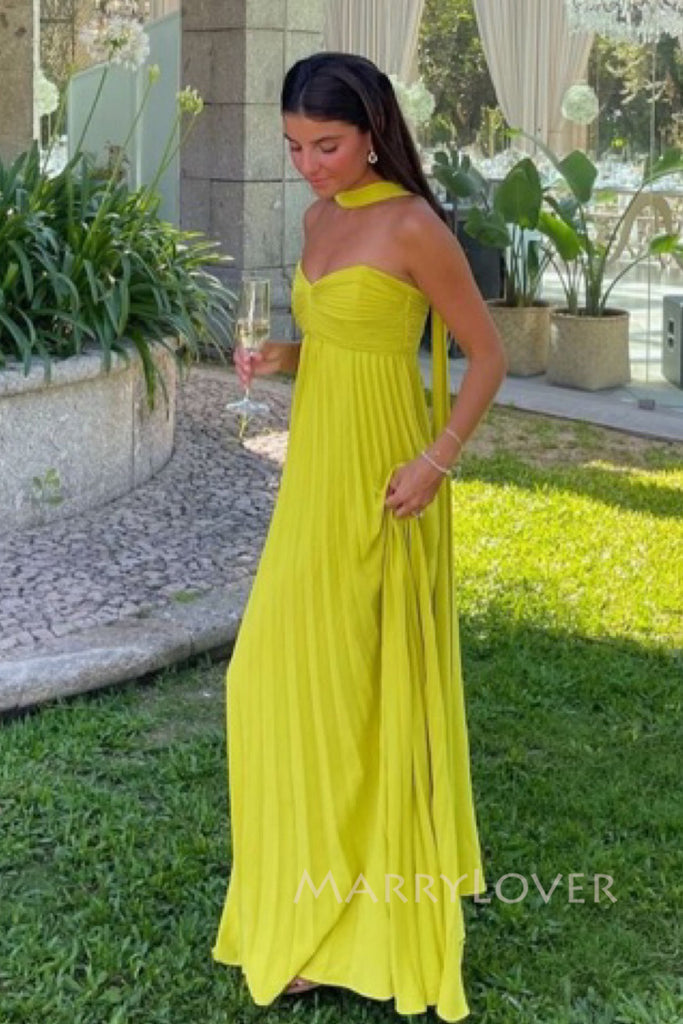 A-line Green Chifffon Long Sweetheart Evening Prom Dresses, MR0024