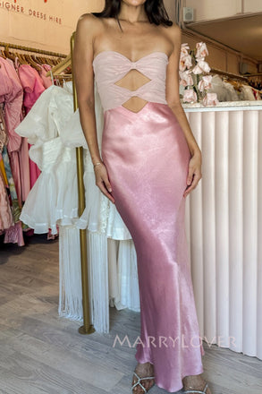 Sexy Pink Mermaid Sweetheart Long Evening Prom Dresses, MR0029