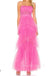 Gorgeous Pink Tulle Spaghetti Straps Long Evening Prom Dresses, MR0055