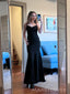 Backless Black Mermaid Long Evening Prom Dresses, MR0059