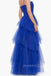 Royal Blue Tulle Spaghetti Straps Long Evening Prom Dresses, MR0063