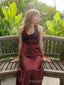 Beautiful Satin Appliques Long Evening Prom Dresses, MR0113