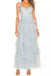 Gorgeous Blue Tulle A-line Straps Long Evening Prom Dresses, MR0126