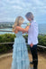 Gorgeous Blue Tulle A-line Straps Long Evening Prom Dresses, MR0126