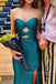 Sparkly Dark Green Mermaid Sweetheart Long Evening Prom Dresses, MR0150
