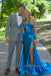 Mermaid Sweetheart Side Slit Satin Long Evening Prom Dresses, MR0166