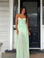 Gorgeous Sage Green Chiffon Sweetheart Long Evening Prom Dresses, Strapless Prom Dress, MR0168
