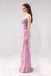 Pink Chiffon Spaghetti Straps Long Evening Prom Dresses, MR0176