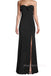Sweetheart Mermaid Side Slit Black Long Evening Prom Dresses, MR0225