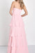 Popular Sweetheart Pink Chiffon Long Evening Prom Dresses, A-line Prom Dress, MR0239