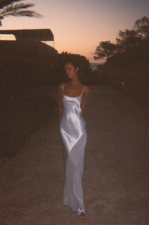 Sexy Mermaid Spaghetti Straps White Long Evening Prom Dresses, MR0293