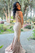 Formal Spaghetti Straps Sparkly Mermaid Long Evening Prom Dresses, MR0303
