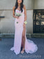 Sweetheart Mermaid Side Slit Long Evening Prom Dresses,Strapless Prom Dress, MR0304