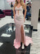 Sparkly Mermaid Pink Mermaid Long Evening Prom Dresses, Sweetheart Prom Dress, MR0305