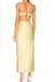 Sexy Spaghetti Straps Yellow Silk Satin Mermaid Long Evening Prom Dresses, MR0310