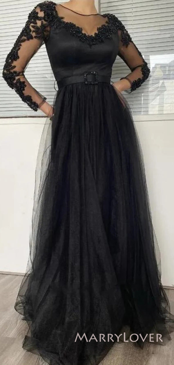 fervente black tulle long sleeve maxi dress reviews Puffy Sleeve Prom Dress Tulle Ball Gown Long Sleeve Formal Evening Dresses for Women Wedding Dress Black Size 2 at Amazon Women's Clothing store