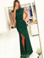 Mermaid Green Sequins Side Slit Long Evening Prom Dresses, Sparkly Prom Dress, MR8945