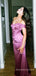 Dusty Rose Satin Off Shoulder Long Evening Prom Dresses, Mermaid Sweetheart Prom Dress, MR8947