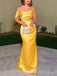 Off Shoulder Satin Beaded Long Evening Prom Dresses, Mermaid Prom Dress, MR9001