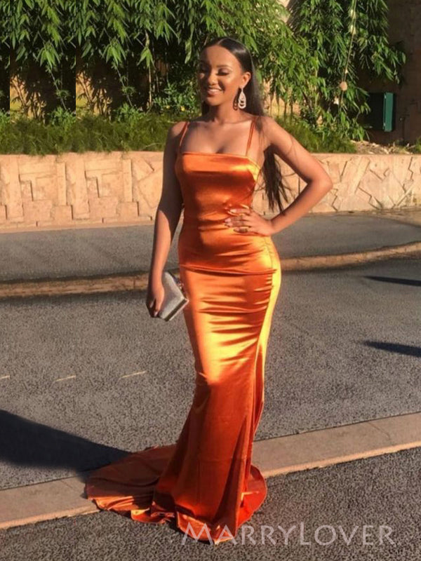 Burnt Orange Mermaid Spaghetti Straps Long Evening Prom Dresses, MR910 MarryLover Burnt Orange Mermaid Spaghetti Straps Long Evening Prom Dresses, MR910 MarryLover