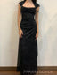 Black Sparkly Side Slit Mermaid Long Evening Prom Dresses, Formal Prom Dress, MR9130