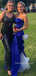 Royal Blue Sweetheart Mermaid Blue Long Evening Prom Dresses, MR9238