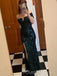 Off Shoulder Dark Green Sequin Lace Side Slit Long Evening Prom Dresses, Mermaid Prom Dress, MR9260
