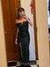 Off Shoulder Dark Green Sequin Lace Side Slit Long Evening Prom Dresses, Mermaid Prom Dress, MR9260