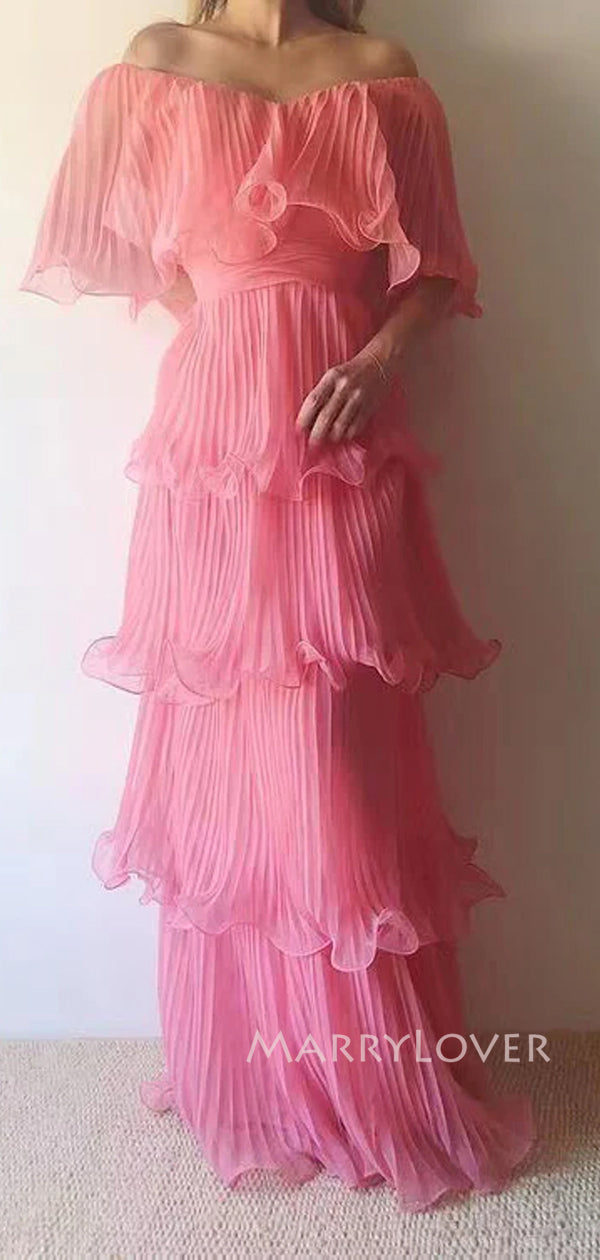 pink chiffon dresses for sale Bon Bon Pink Bridesmaid Dress Chiffon Size Large