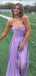 Sweetheart Purple A-line Long Evening Prom Dresses, Side Slit Strapless Prom Dress, MR9323