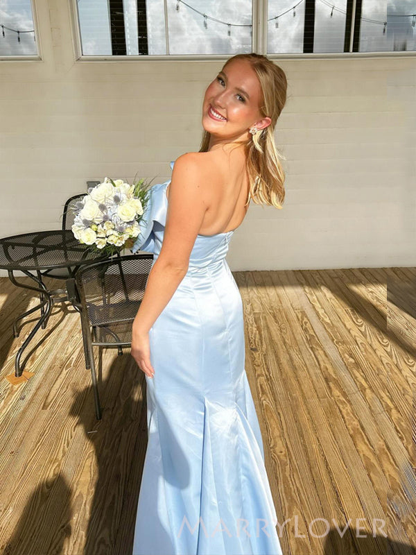 Blue Satin Mermaid Sweetheart Long Evening Prom Dresses, MR9362 MarryLover Blue Satin Mermaid Sweetheart Long Evening Prom Dresses, MR9362 MarryLover