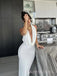 Backless Spaghetti Straps Long Evening Prom Dresses, Mermaid Beach Wedding Dress, MR9436