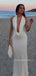 Backless Spaghetti Straps Long Evening Prom Dresses, Mermaid Beach Wedding Dress, MR9436