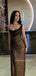 Sparkly Sequins Mermaid Long Evening Prom Dresses, One Shoulder Prom Dress, MR9440