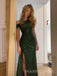 Gordegous Green Sequins Mermaid Long Evening Prom Dresses, Sparly Prom Dress, MR9446